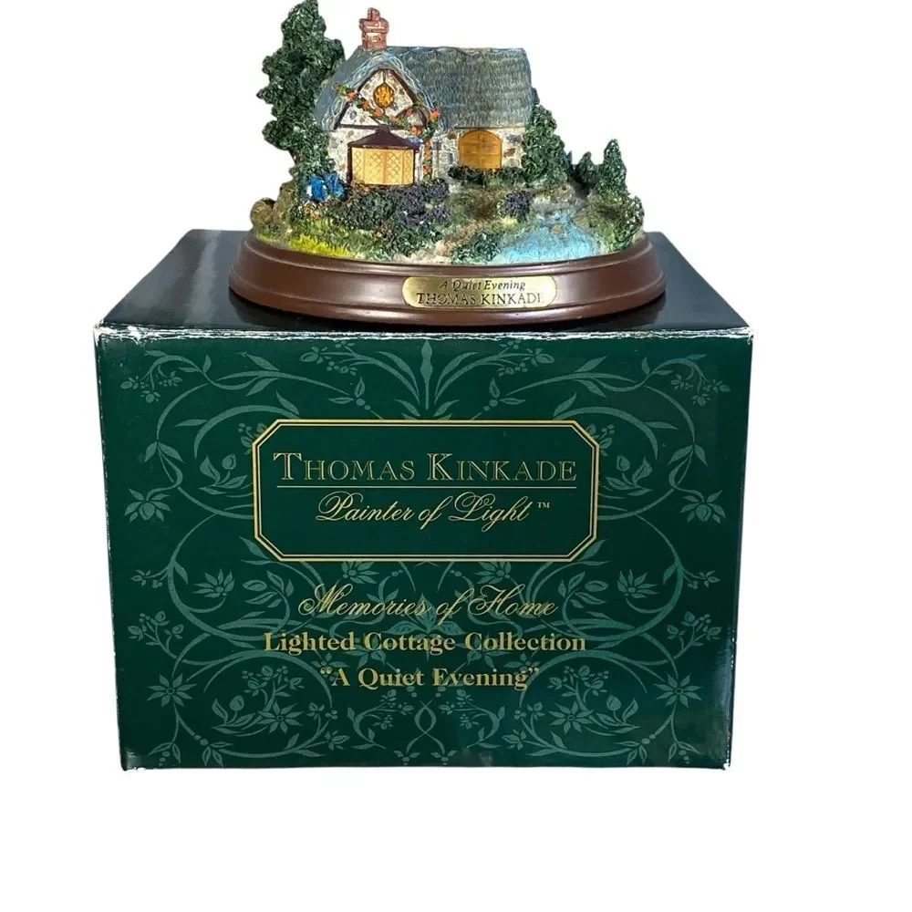 Thomas Kinkade A Quiet Evening Illuminated Cottage Lighted Cottage Collection